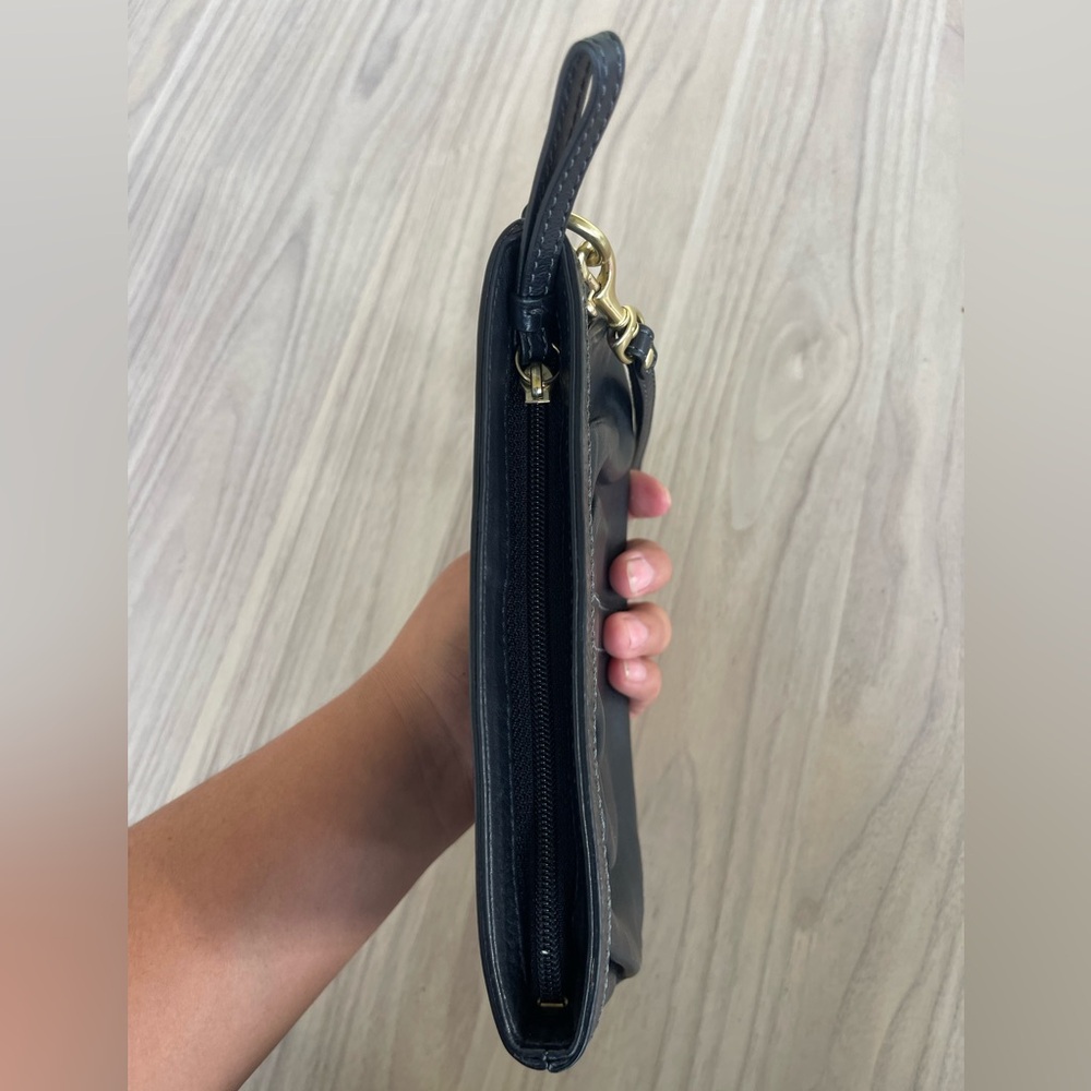 Coach Black Leather Clutch Wristlet - Picture 7 of 11